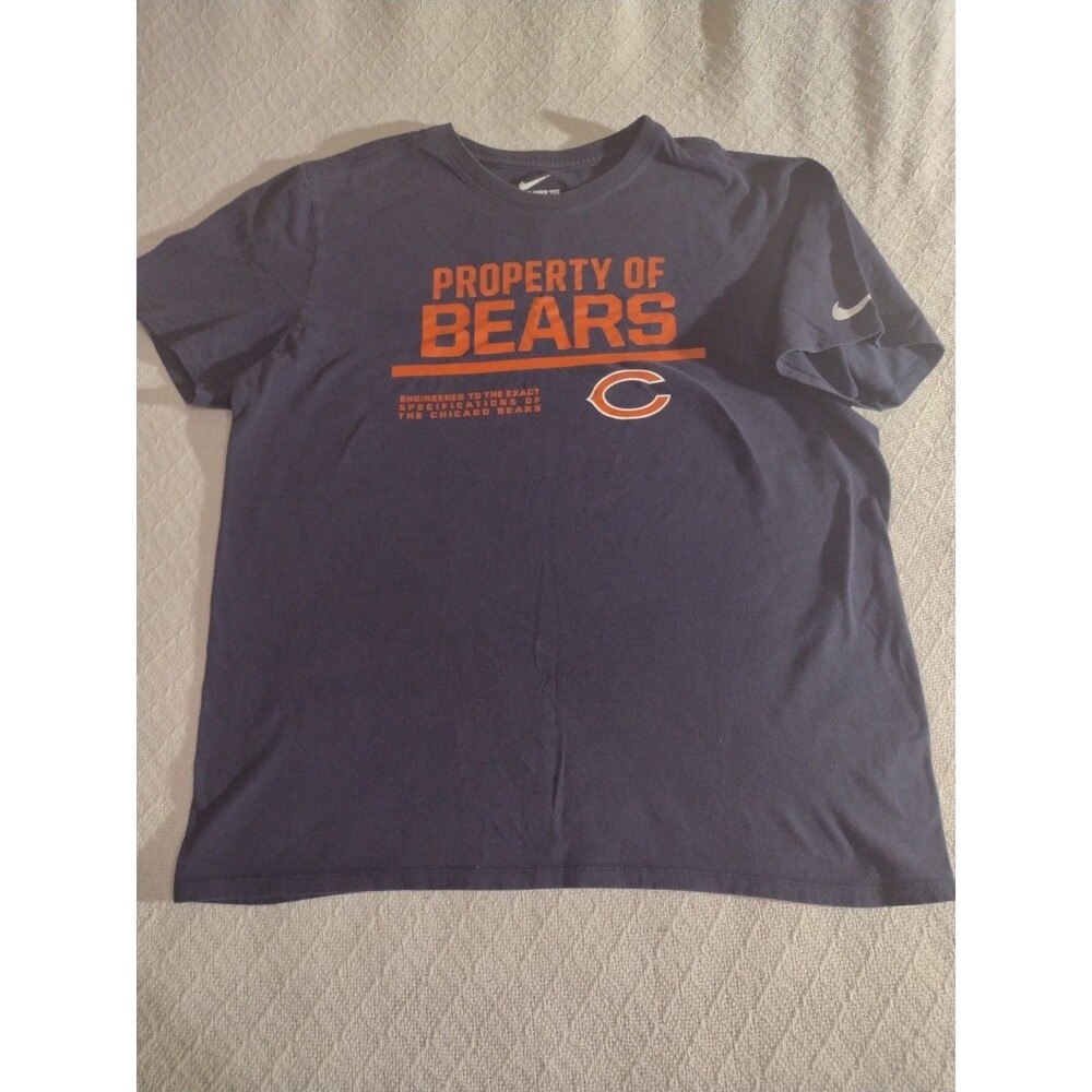 Nike Chicago Bears NFL Football Shirt Blue Orange Mens Size Large